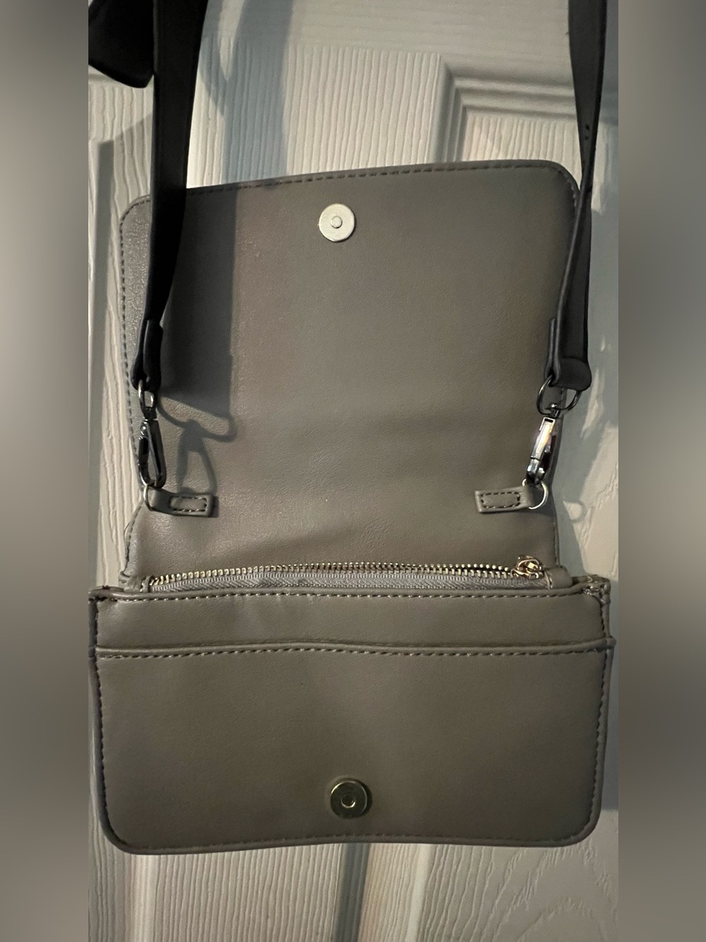 bebe Gray Studded Crossbody with Black Strap - Picture 6 of 9